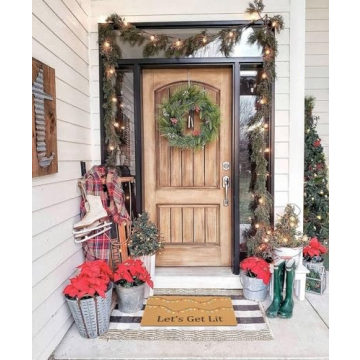Winter Front Door Mat - Festive & Non-Slip 17x30 Inch