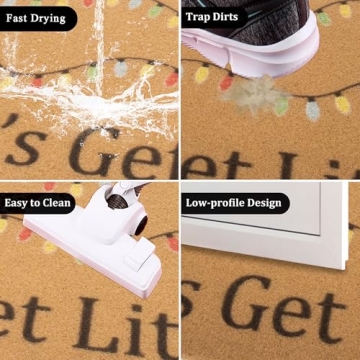 Winter Front Door Mat - Festive & Non-Slip 17x30 Inch