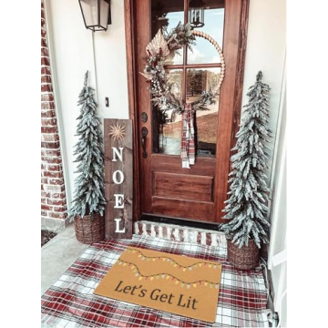 Winter Front Door Mat - Festive & Non-Slip 17x30 Inch