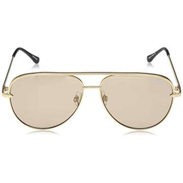 Quay Australia SAHARA Women's Sunglasses Oversized Aviator Sunnies - Gold/Tope