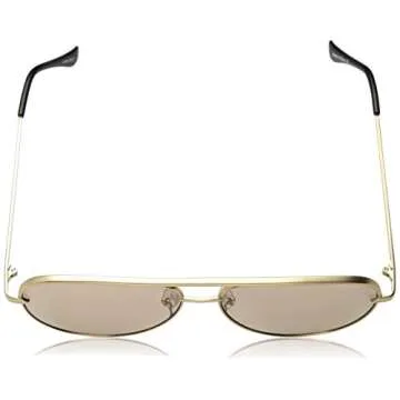 Quay Australia SAHARA Women's Sunglasses Oversized Aviator Sunnies - Gold/Tope