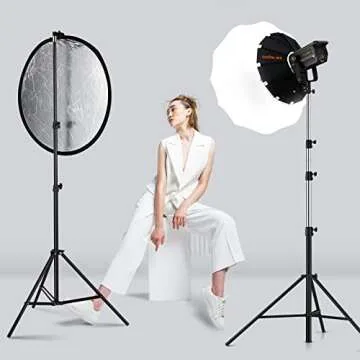 Godox 23”/60cm Light Reflector Diffuser,5-in-1 Portable Collapsible Round Multi Disc with Holder Clip & Bag for Studio Shooting,Video Location,Portrait Photography-Gold,Silver,White,Black,Translucent