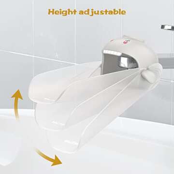 Maliton Faucet Extender for Toddlers, Sink Extender for Kids Hand Washing, Suitable for Bathroom, Kitchen, Bathtub Sink, Fits Most Faucets (2 Pack, Grey)