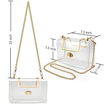 MOETYANG Clear Purse Cute Crossbody Bag for Events