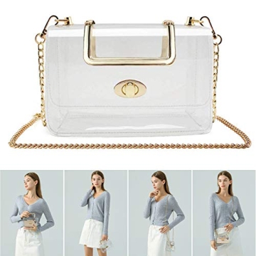 MOETYANG Clear Purse Cute Crossbody Bag for Events