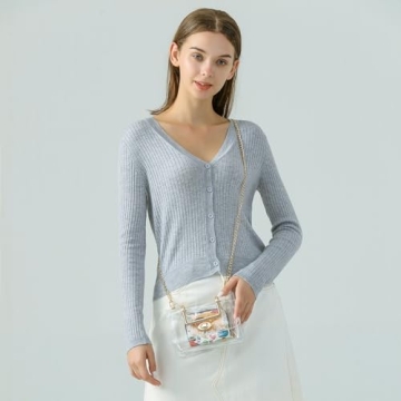 MOETYANG Clear Purse Cute Crossbody Bag for Events