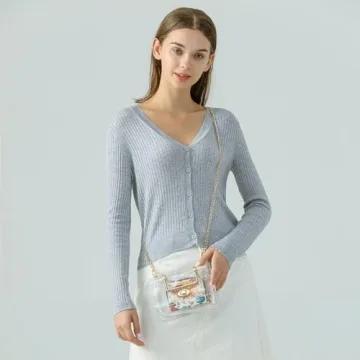 MOETYANG Clear Purse Cute Crossbody Bag for Events
