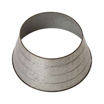 Glitzhome Rustic Metal Tree Collar for Christmas Decor