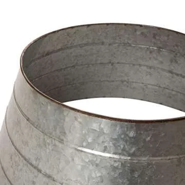 Glitzhome Rustic Metal Tree Collar for Christmas Decor