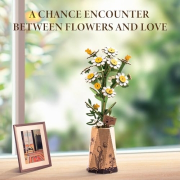 ROBOTIME 3D Wooden Flower Kit - Creative DIY Decor
