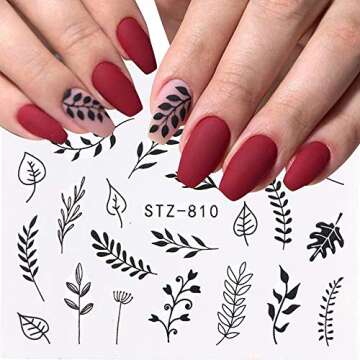 Kalolary 29Pcs Nail Stickers for Easy DIY Nail Art