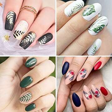 Kalolary 29Pcs Nail Stickers for Easy DIY Nail Art