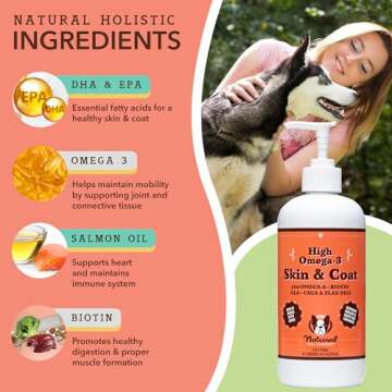 Natural Dog Company Healthy Joints, Skin and Coat Bundle for Dogs, Includes (1) Bottle Natural Dog C...