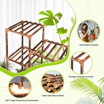 CFMOUR Multi Tier Plant Stand for Indoor Outdoor Use