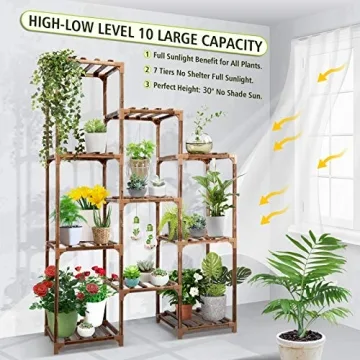 CFMOUR Multi Tier Plant Stand for Indoor Outdoor Use