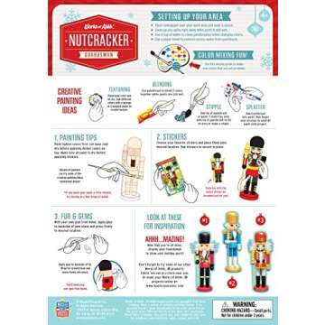 Works of Ahhh... Holiday Craft Set - Nutcracker Guardsman Wood Paint Kit