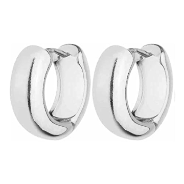 Wgoud Chunky Hoop Earrings Set - Stylish 14K Gold Hoops