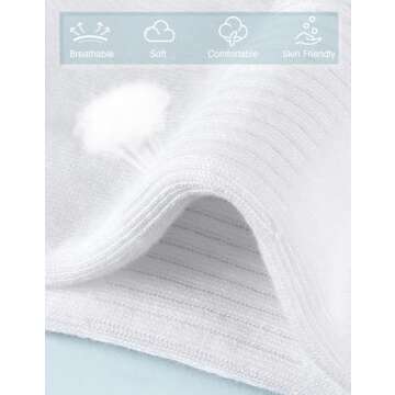 Airacker Athletic Socks Sport Running Calf Socks Performance Cushioned Breathable Crew Socks for Men...