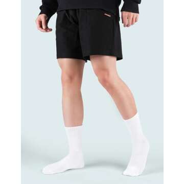 Airacker Athletic Socks Sport Running Calf Socks Performance Cushioned Breathable Crew Socks for Men Women(6 Pairs)