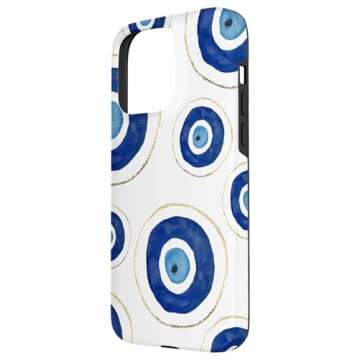 iPhone 15 Pro Max Evil eye Blue and White Phone Case Cover Case