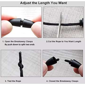 Trendy Silicone Beaded Lanyard with Safety Breakaway