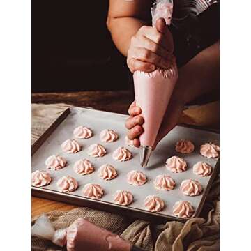 NIKKIER Disposable Piping Bags 12 Inch - 100pcs Baking Supplies