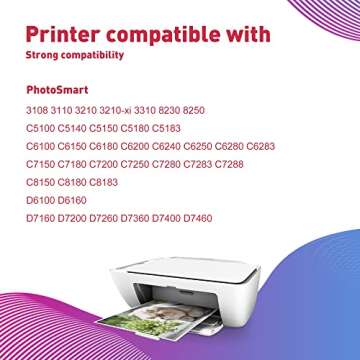 HOTCOLOR Re-Manufactured Ink Cartridge Replacement for 02 Black Ink cartridges C8721WN for c5180 c62...