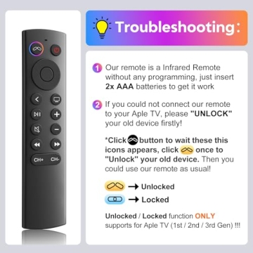 Affordable Replacement Remote for Apple TV 4K/HD Control