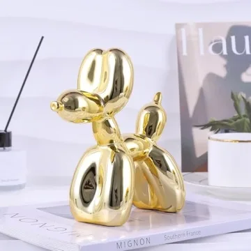 XIAOMAGG Gold Balloon Dog Decor for Art Lovers