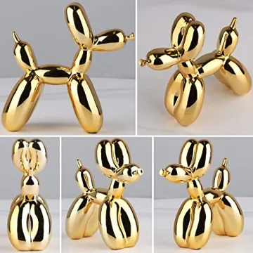 XIAOMAGG Gold Balloon Dog Decor for Art Lovers