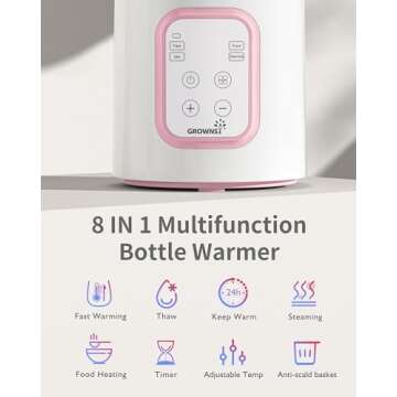 GROWNSY Fast Baby Bottle Warmer with Smart Features