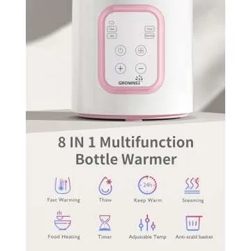 GROWNSY Fast Baby Bottle Warmer with Smart Features