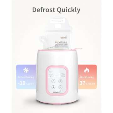GROWNSY Fast Baby Bottle Warmer with Smart Features