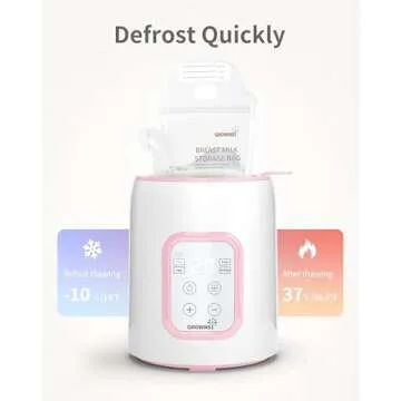 GROWNSY Fast Baby Bottle Warmer with Smart Features