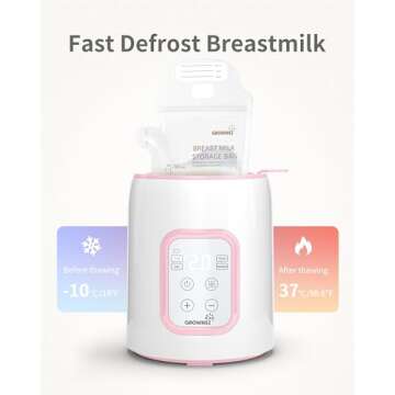 GROWNSY Fast Baby Bottle Warmer with Smart Features
