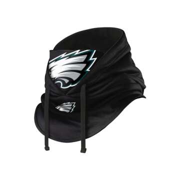 FOCO Philadelphia Eagles NFL Black Drawstring Hooded Gaiter