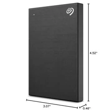 Seagate Backup Plus Slim STHN2000400 2 TB Portable Hard Drive - External - Black