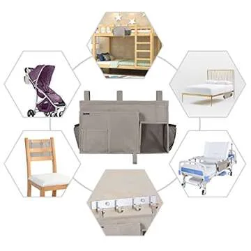 Surblue Bedside Organizer for Bunk Beds and Dorm Rooms