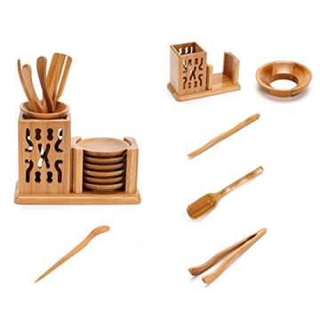 Astra Gourmet Bamboo Tea Accessories Chinese Gongfu Tea Ceremony Utensils Set