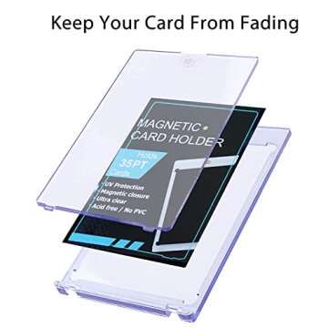 25 ct Magnetic Card Holder 35pt, Card case Holder for Trading Cards，Card Protectors Hard Plastic, ...