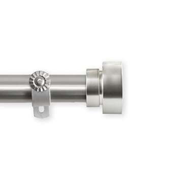 Rod Desyne 100-37-995 Bonnet 1" OD 120-170 inch-Satin Nickel Single Curtain Rod Set, 120-170"