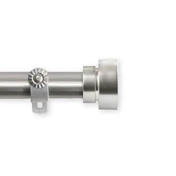 Rod Desyne 100-37-995 Bonnet 1" OD 120-170 inch-Satin Nickel Single Curtain Rod Set, 120-170"