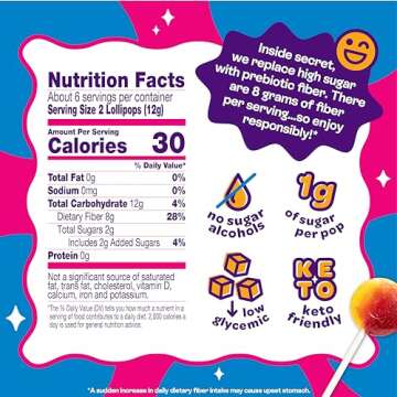 JOYRIDE by Project 7 Low Sugar Candy, Organic Lollipops — 1 Gram of Sugar Per Lolli, Vegan, Non-GMO Hard Candy — Variety Flavor, 12 Pack of 12 Lollies