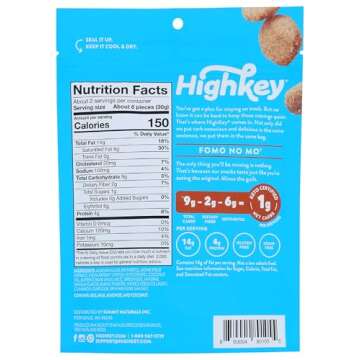 HighKey Low Carb Snickerdoodle Cookie - Keto Snacks Diabetic Desserts Diet Friendly Food Gluten Free...