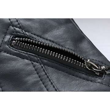 LJYH Kids Motorcycle Faux Leather Coat for Ages 3-4