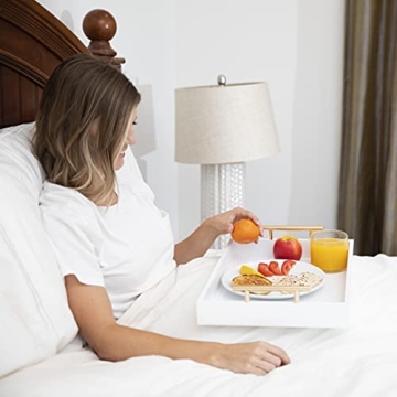 Elegant Nesting Decorative Trays with Polished Handles