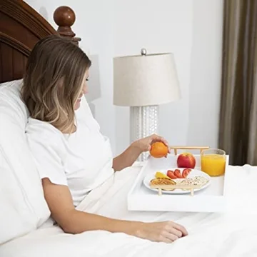 Elegant Nesting Decorative Trays with Polished Handles