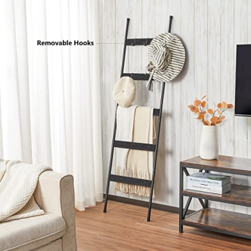 Stylish ELYKEN 5-Tier Blanket Ladder for Home Decor