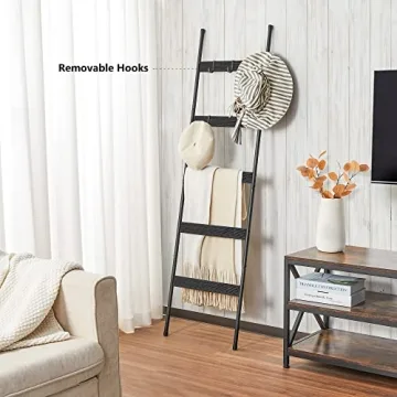 Stylish ELYKEN 5-Tier Blanket Ladder for Home Decor