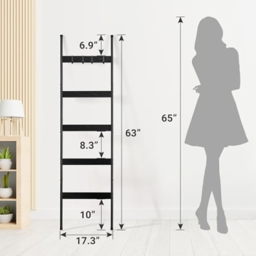 Stylish ELYKEN 5-Tier Blanket Ladder for Home Decor